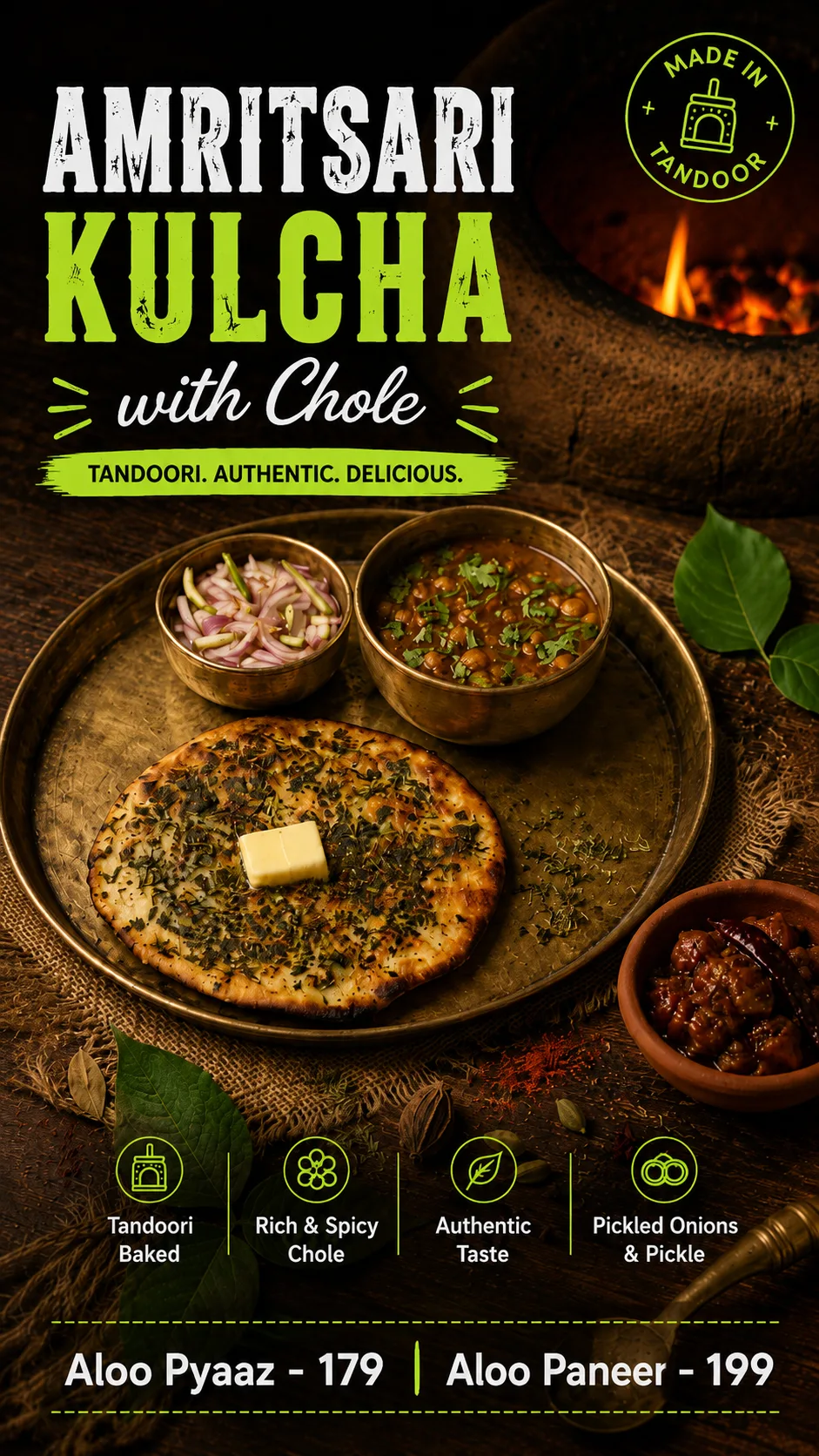 Chole kulcha, grills & kebabs food photography by Pleny