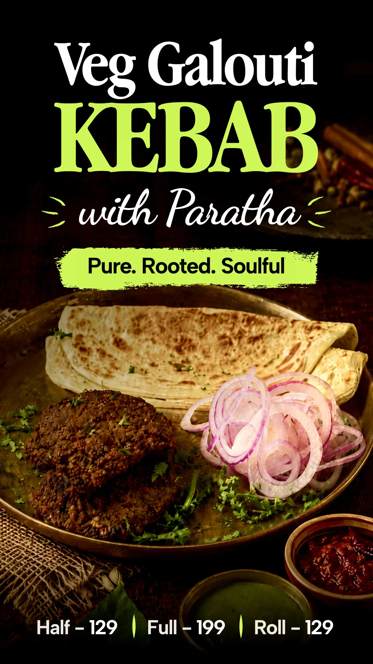 Kebab parantha, grills & kebabs food photography by Pleny