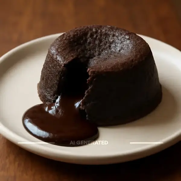 Choco lava cake — Bake My Day — phone shot before Photosfix