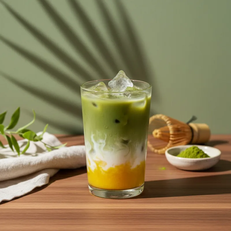 Iced matcha · café menu