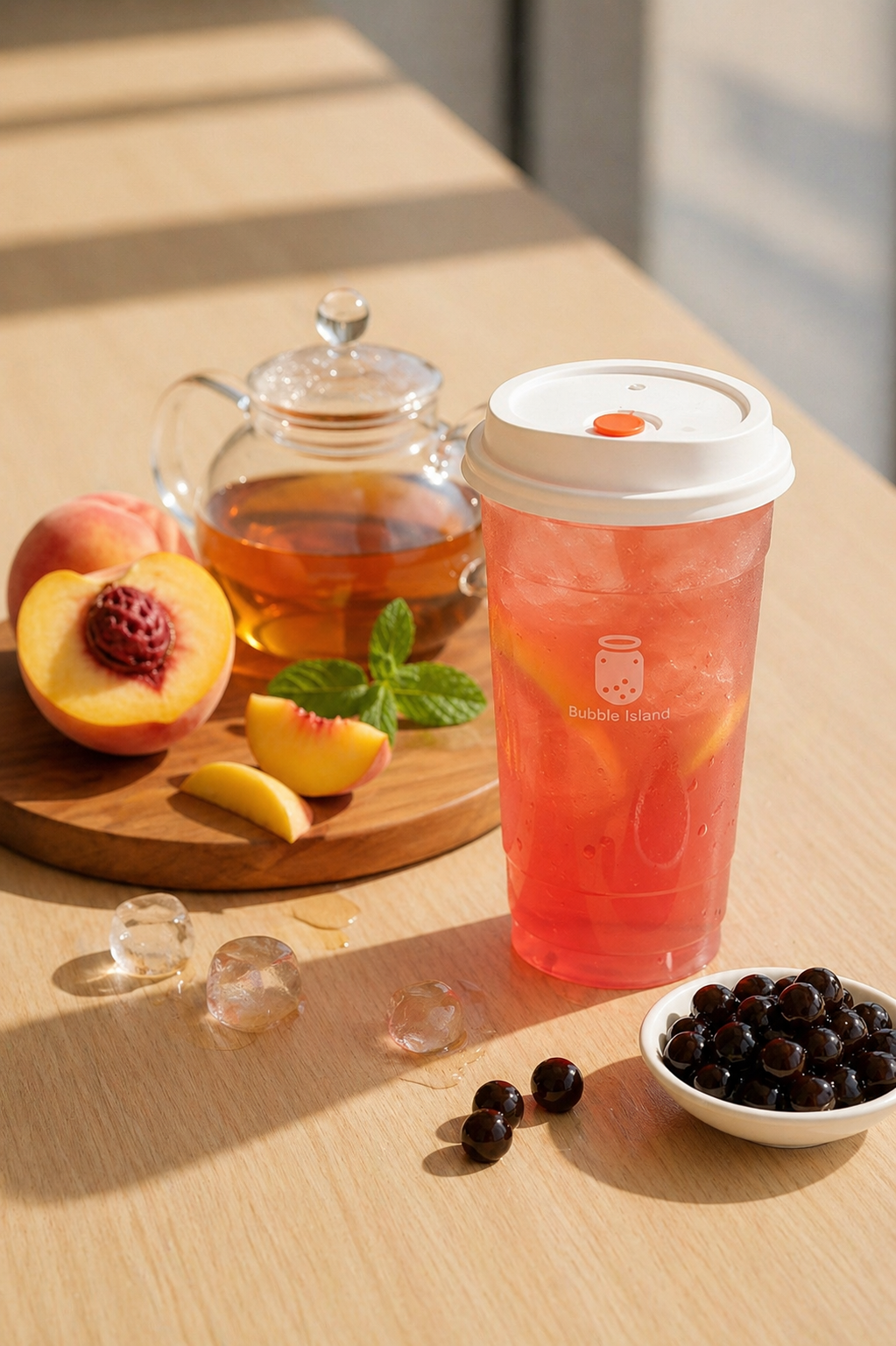 Peach iced tea · summer drink