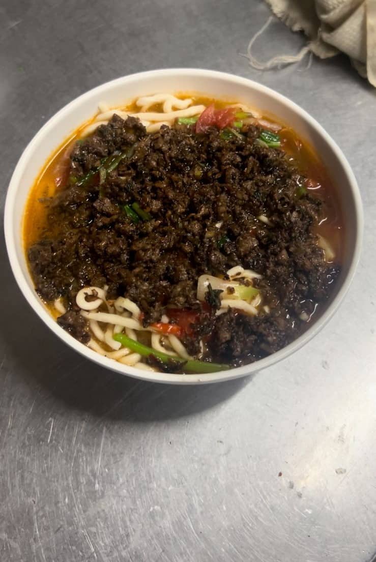 Authentic Tibetan community restaurant — dish photographed in this style