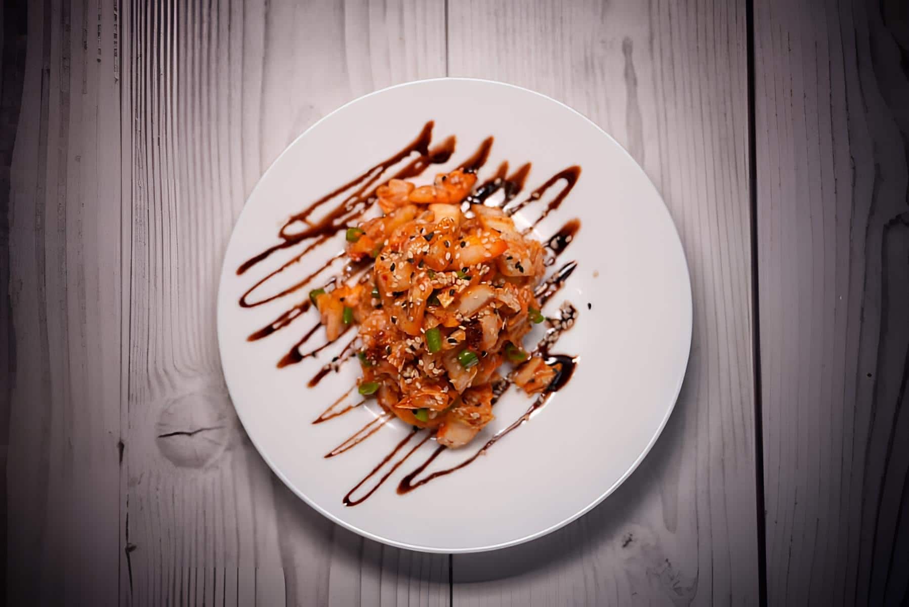 Casual modern pan-Asian café — supporting dish in this style